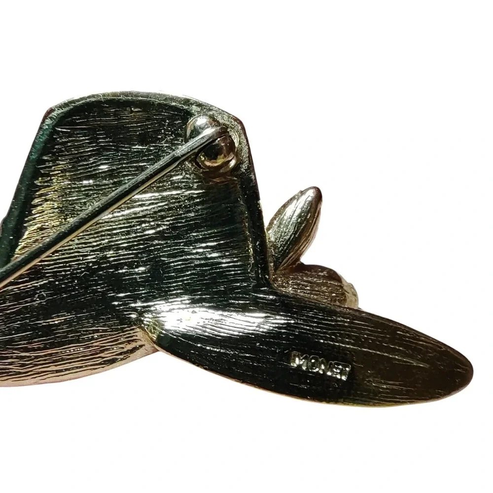 Monet signed brooch
